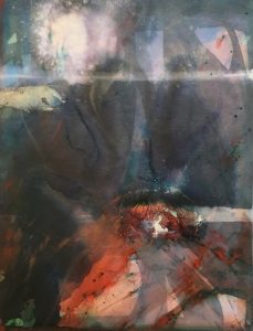 Voldemaras Barakauskas - RAUDONI POP. II , akvarelė